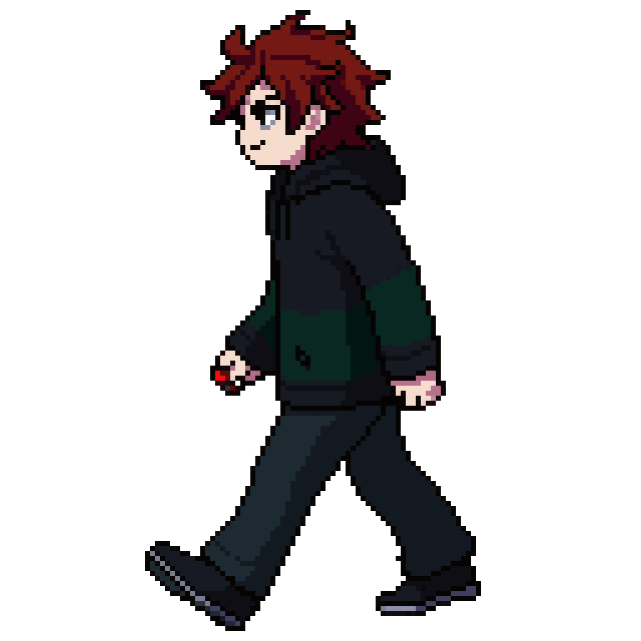 original Undertale-style character with knife pixel art