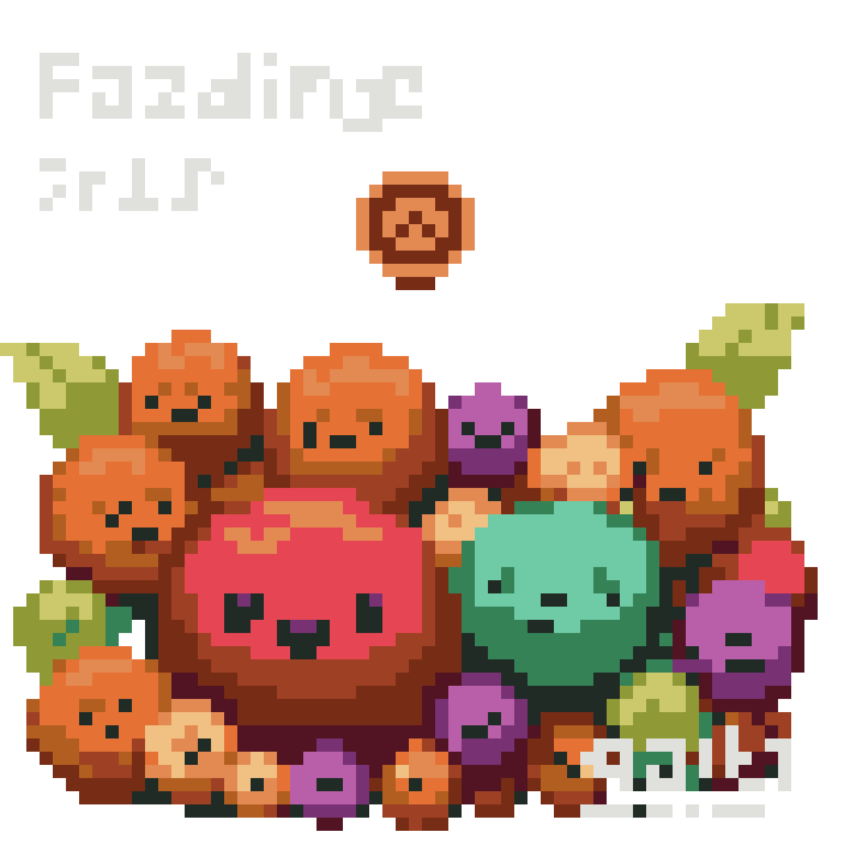 Cute bouncing fuzzy critter pixel art