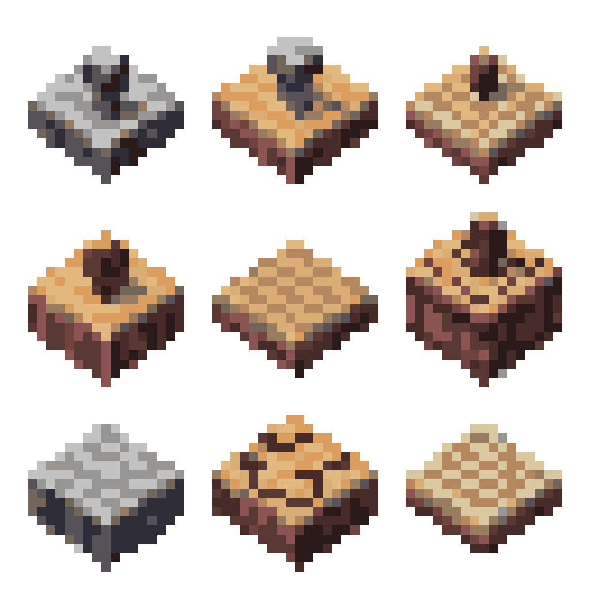 Isometric Tiles for Ground and Flooring pixel art