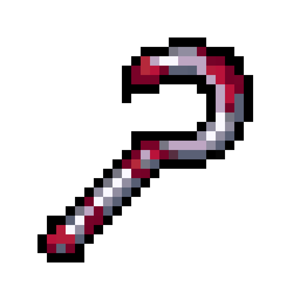 thick industrial meat hook pixel art