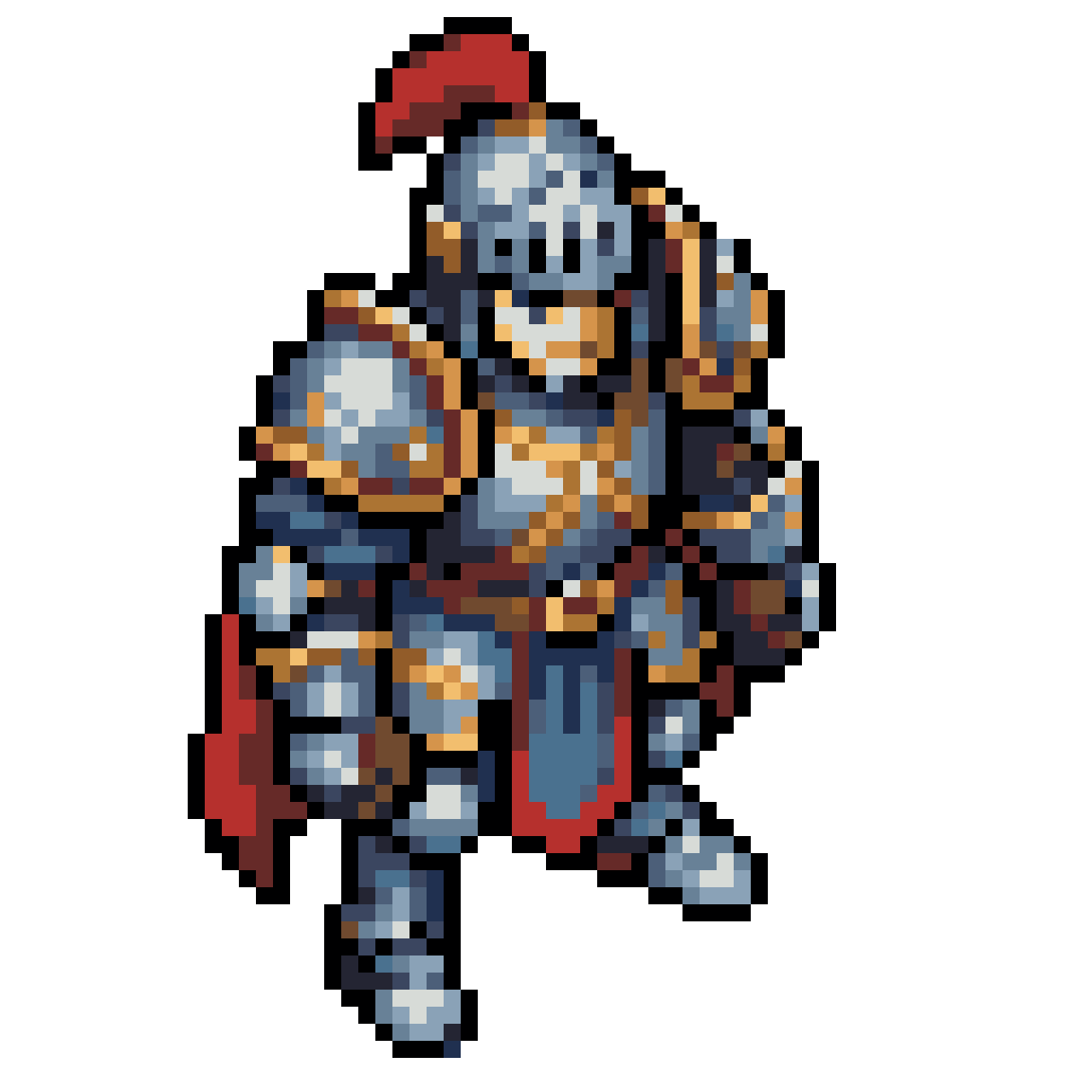 Armored Knight pixel art