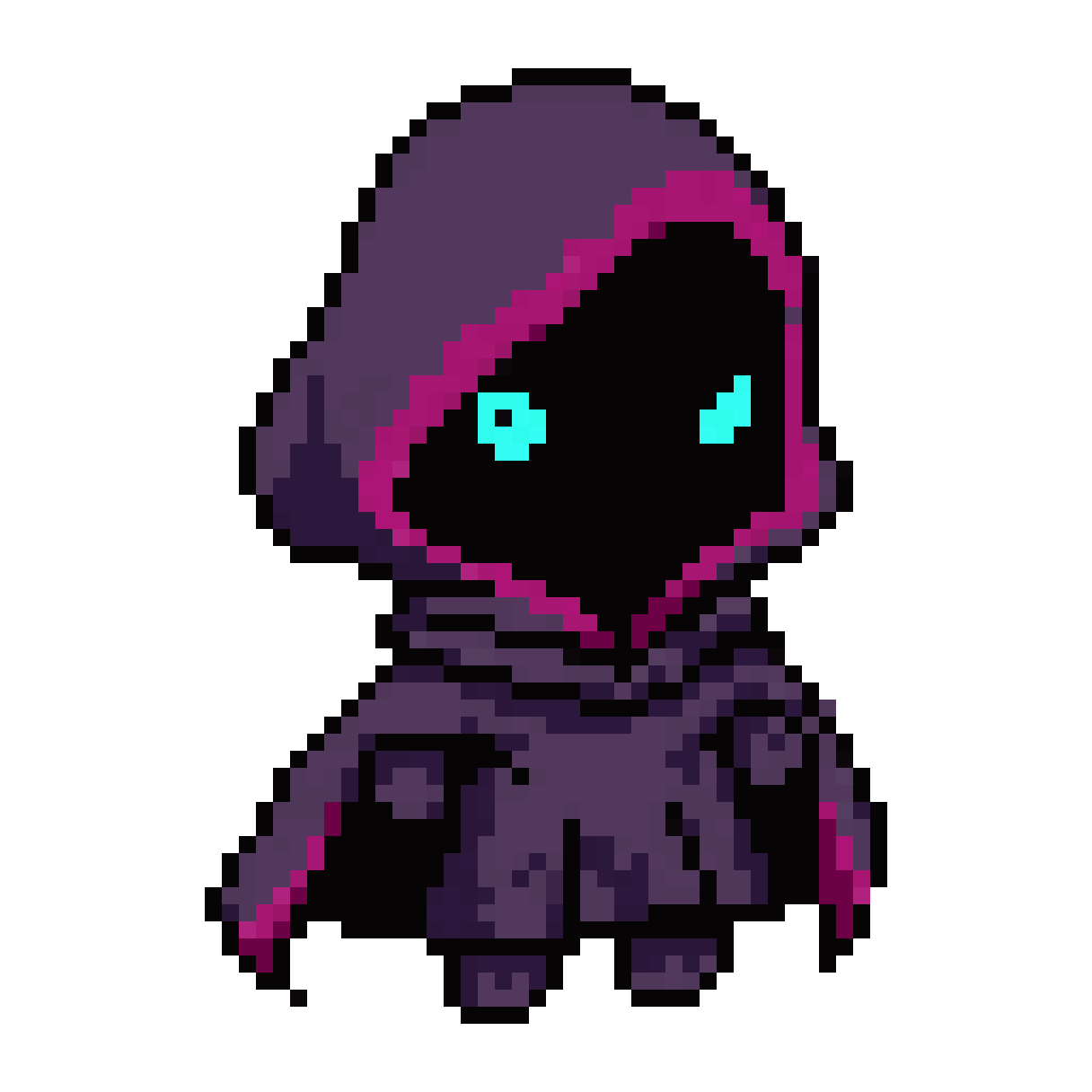 Small Mysterious Hooded Creature pixel art