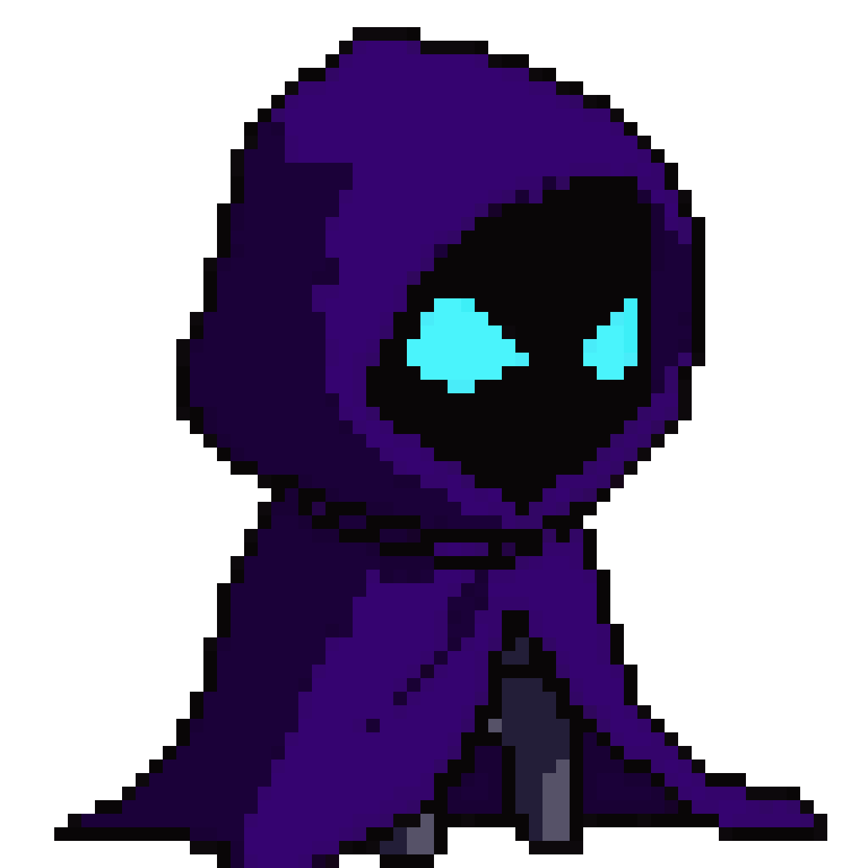 Small Mysterious Hooded Creature pixel art