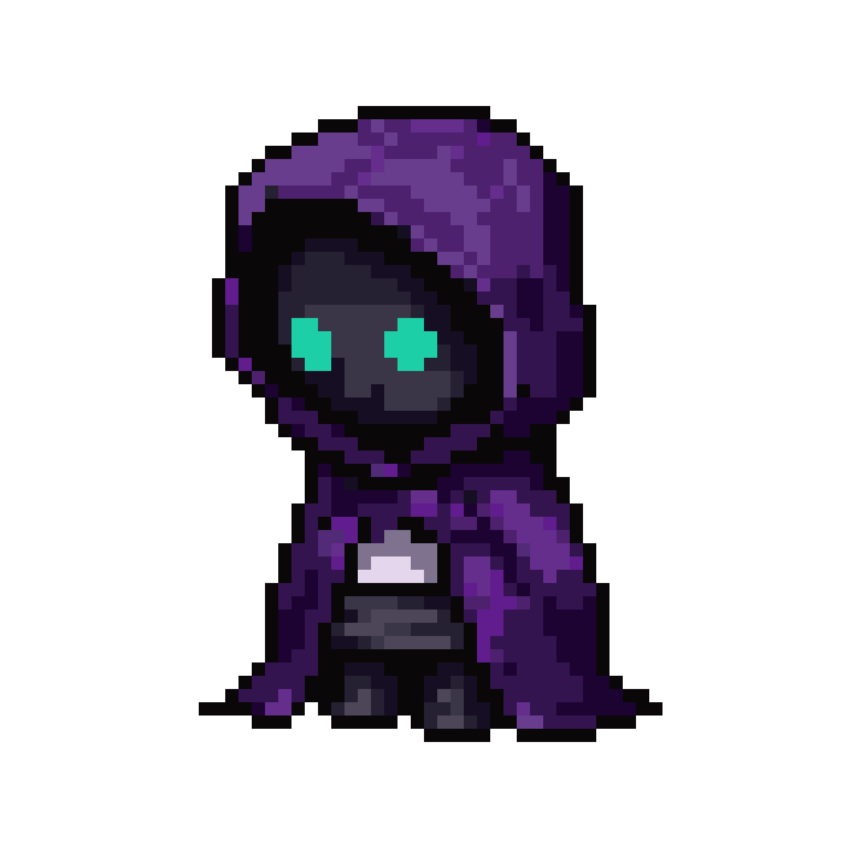 Small Mysterious Hooded Creature pixel art