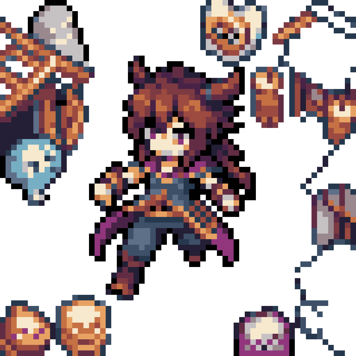 sprites for this character for RPG Maker XP pixel art