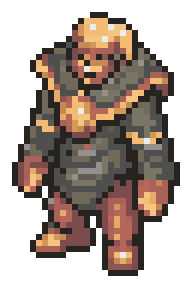 top down character pose pixel art