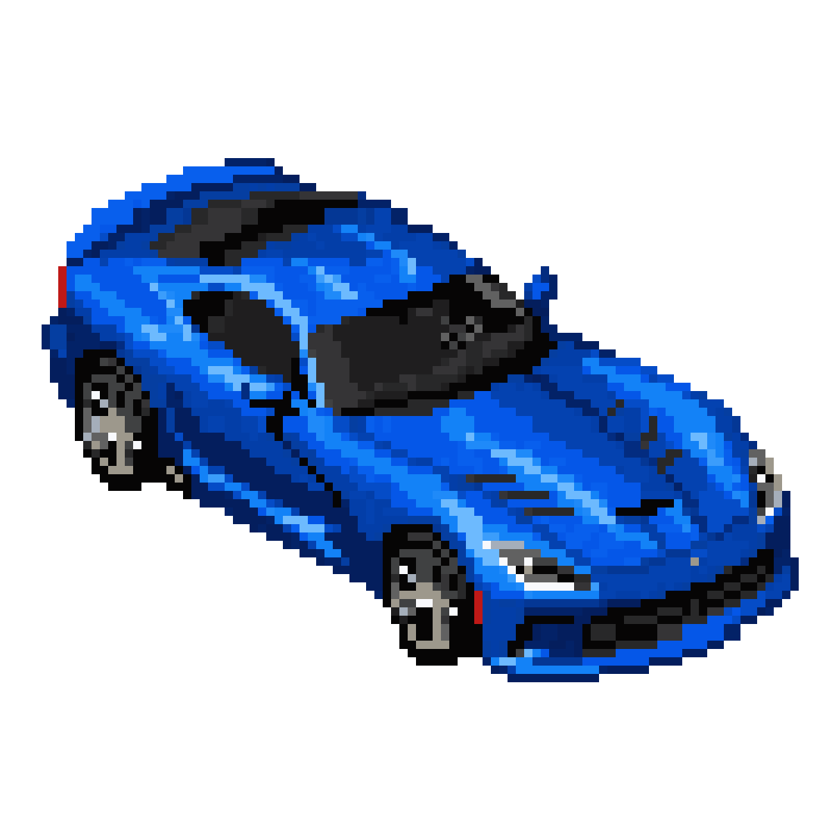 blue 2012 Dodge Viper SRT pixel art
