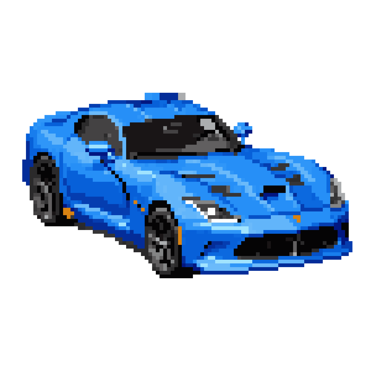 blue 2012 Dodge Viper SRT pixel art