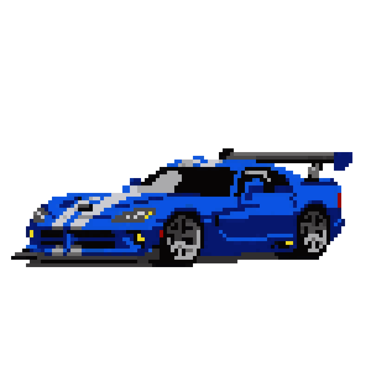 blue gen v dodge viper 2012 pixel art