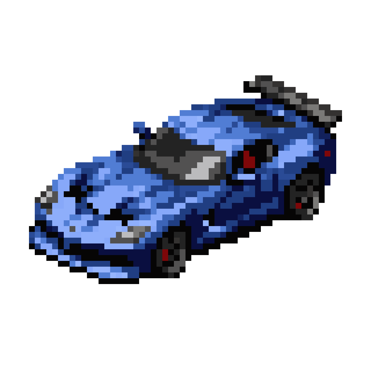 Isometric Blue Dodge Viper 2012 pixel art