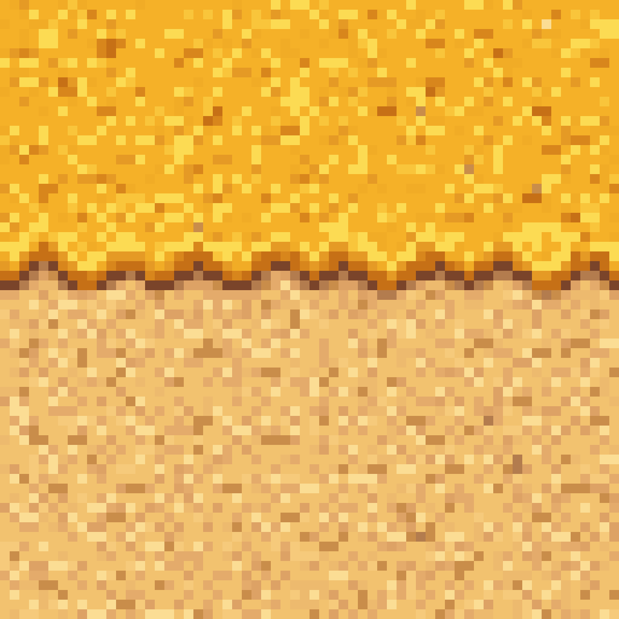 golden sandy desert ground tile pixel art