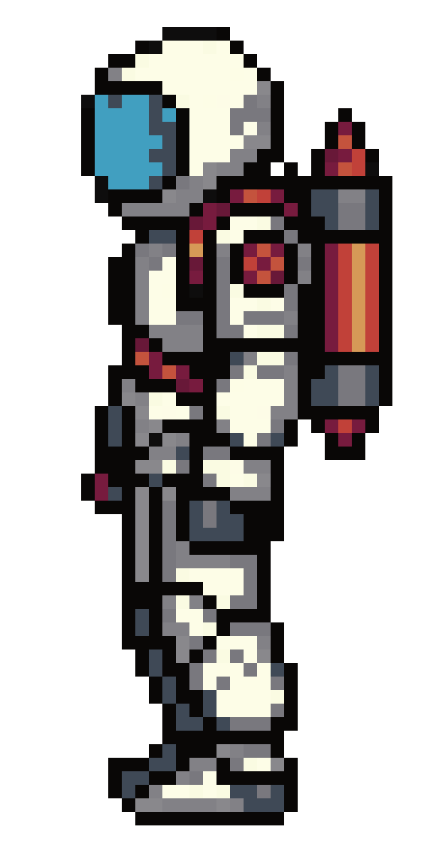 Astronaut with Jetpack in SNES Style pixel art