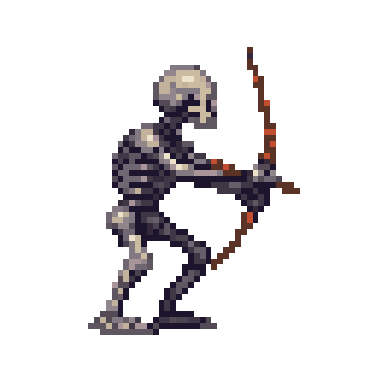 skeleton archer pixel art