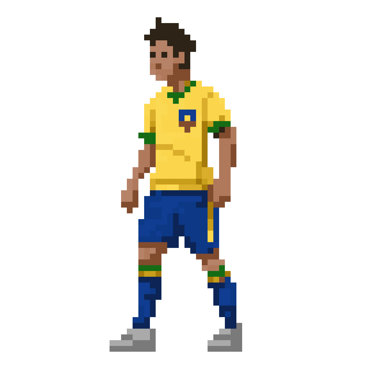 Soccer Player Inspired by Neymar pixel art