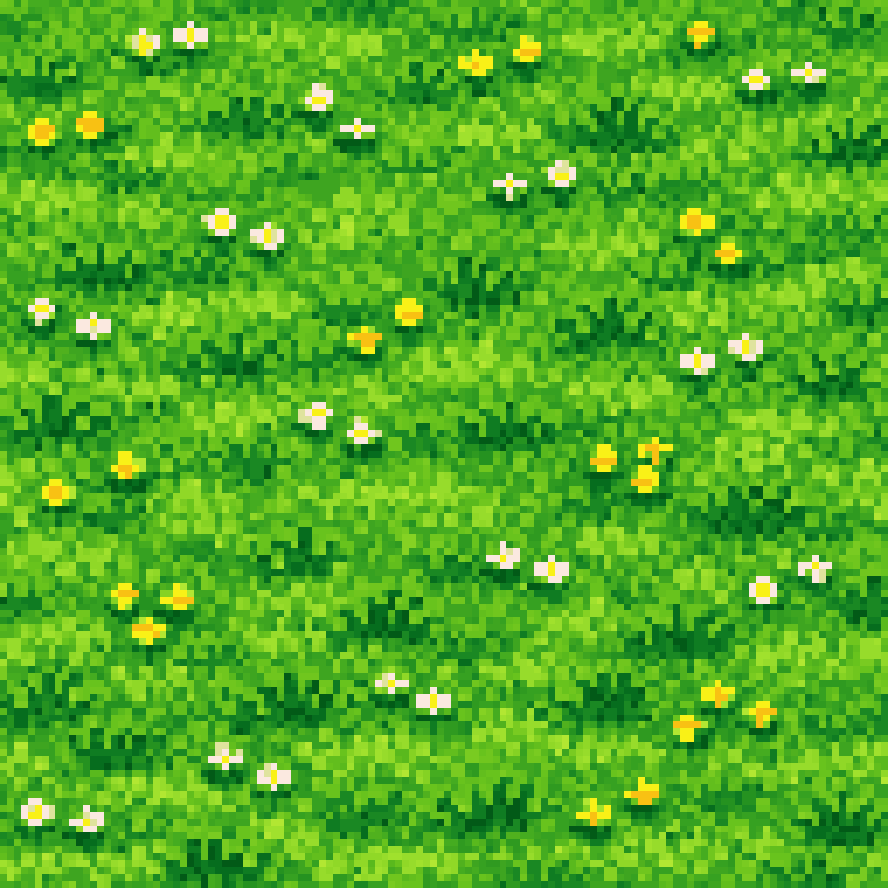 16x16 Pixel Art Green Meadow Tileset pixel art