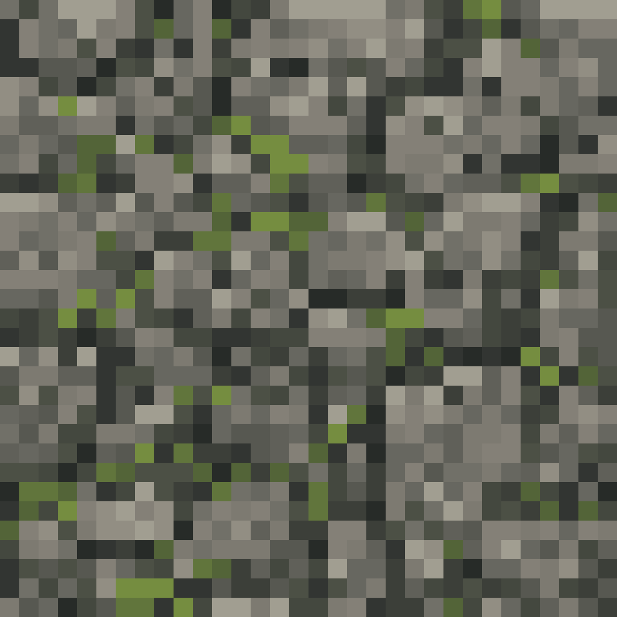 mossy stone block for terraforming pixel art