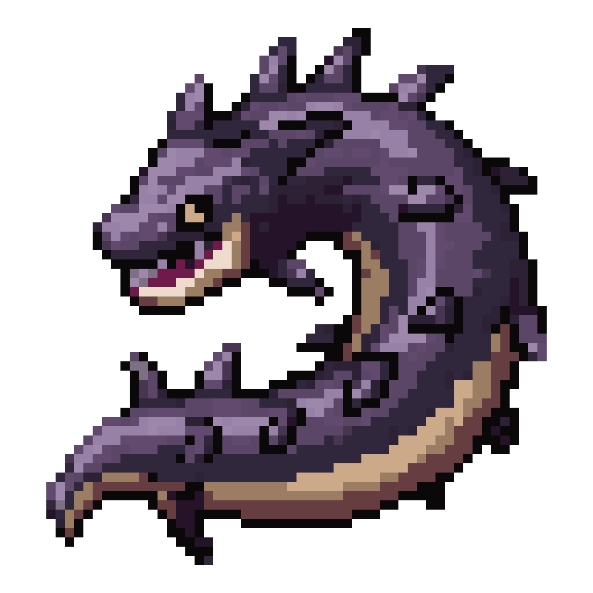 Biome Tail with Corruption Theme pixel art