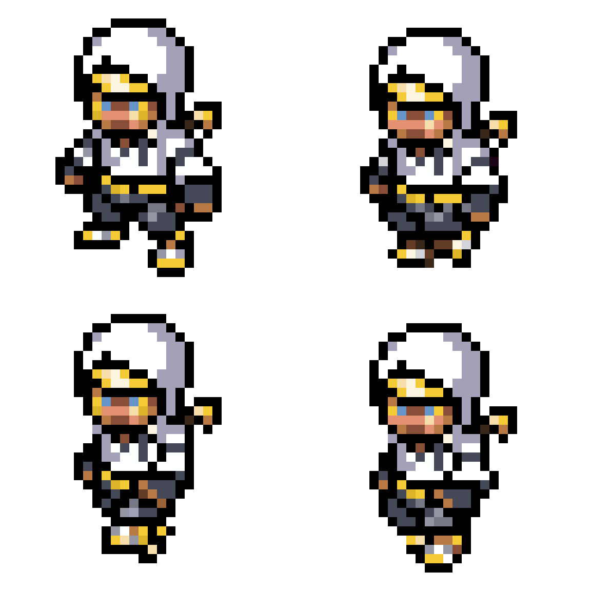 32x32 pixel art ninja character Running pixel art
