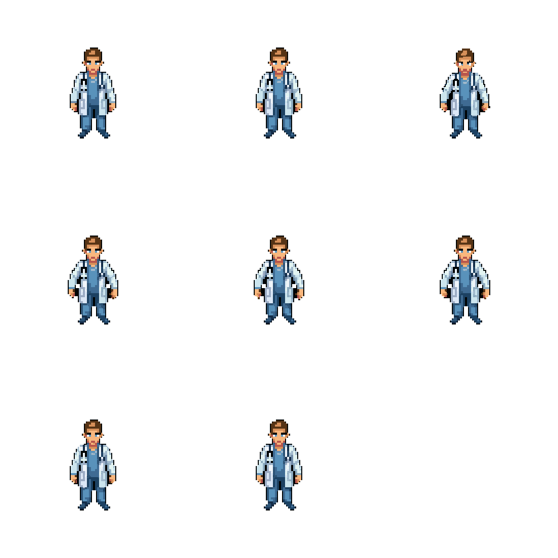 Doctor Character Idle pixel art