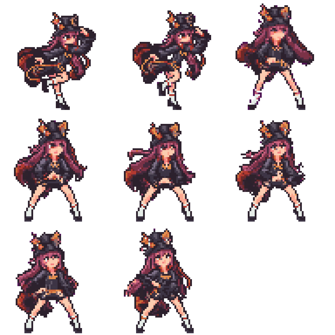character taking damage, brief flinch pixel art