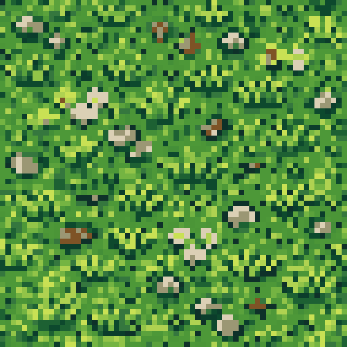 Grass Texture in Factory Style pixel art