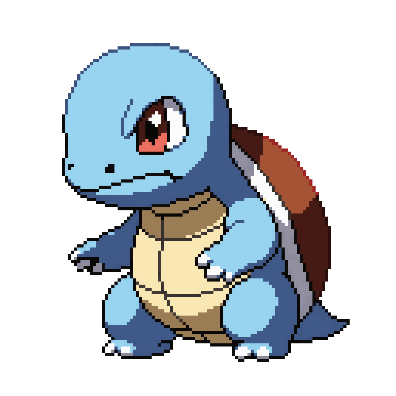 Squirtle Sprite in Unique Style pixel art