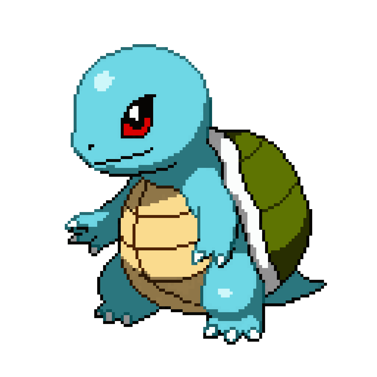 Squirtle Sprite in Unique Style pixel art