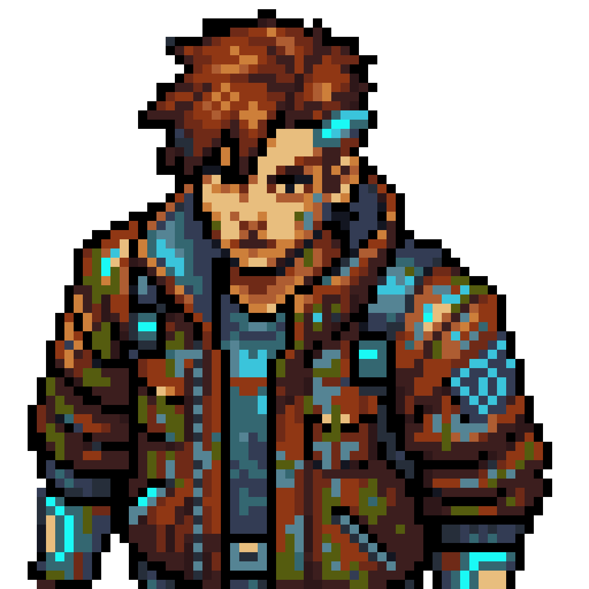15-Year-Old Cyberpunk Scavenger pixel art
