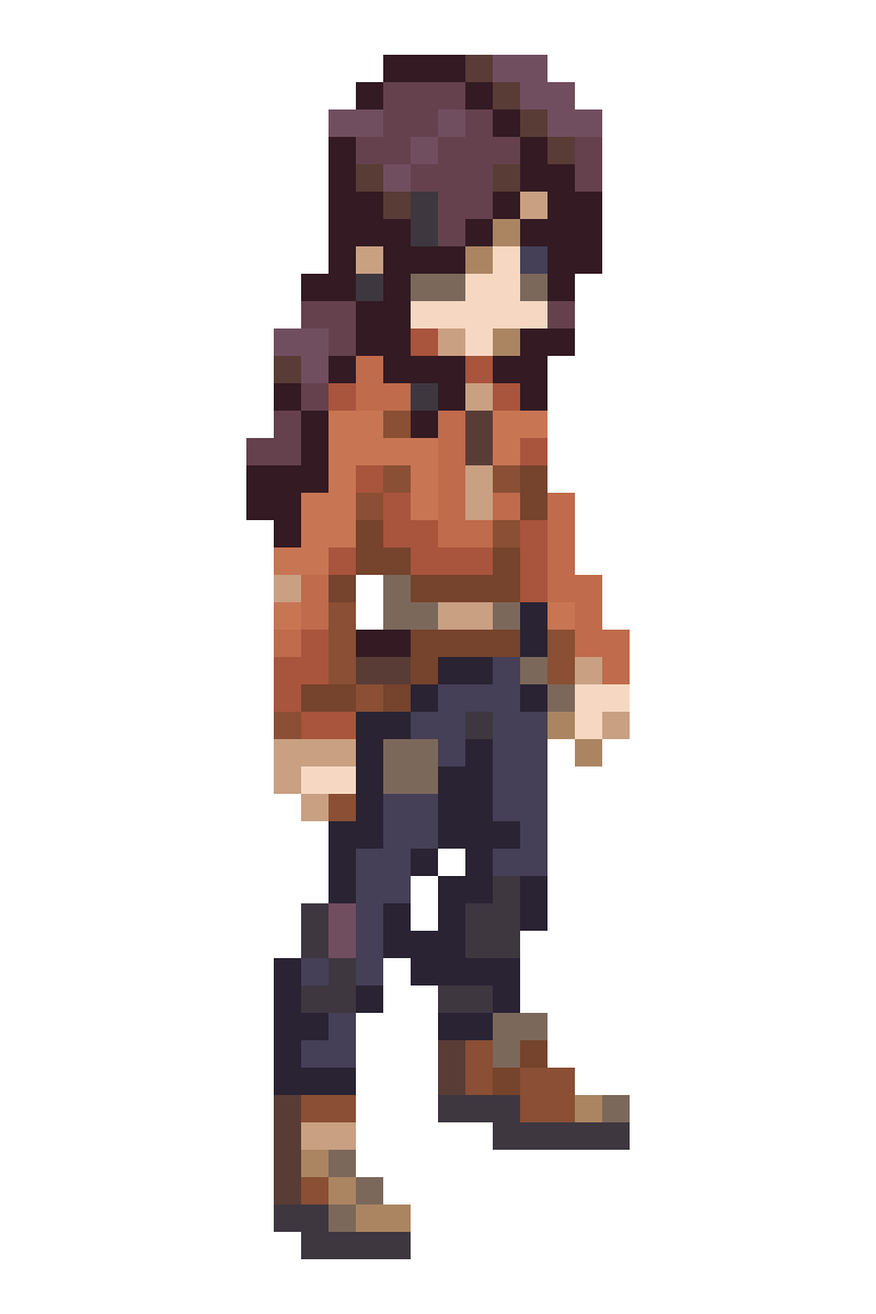 same character facing left pixel art