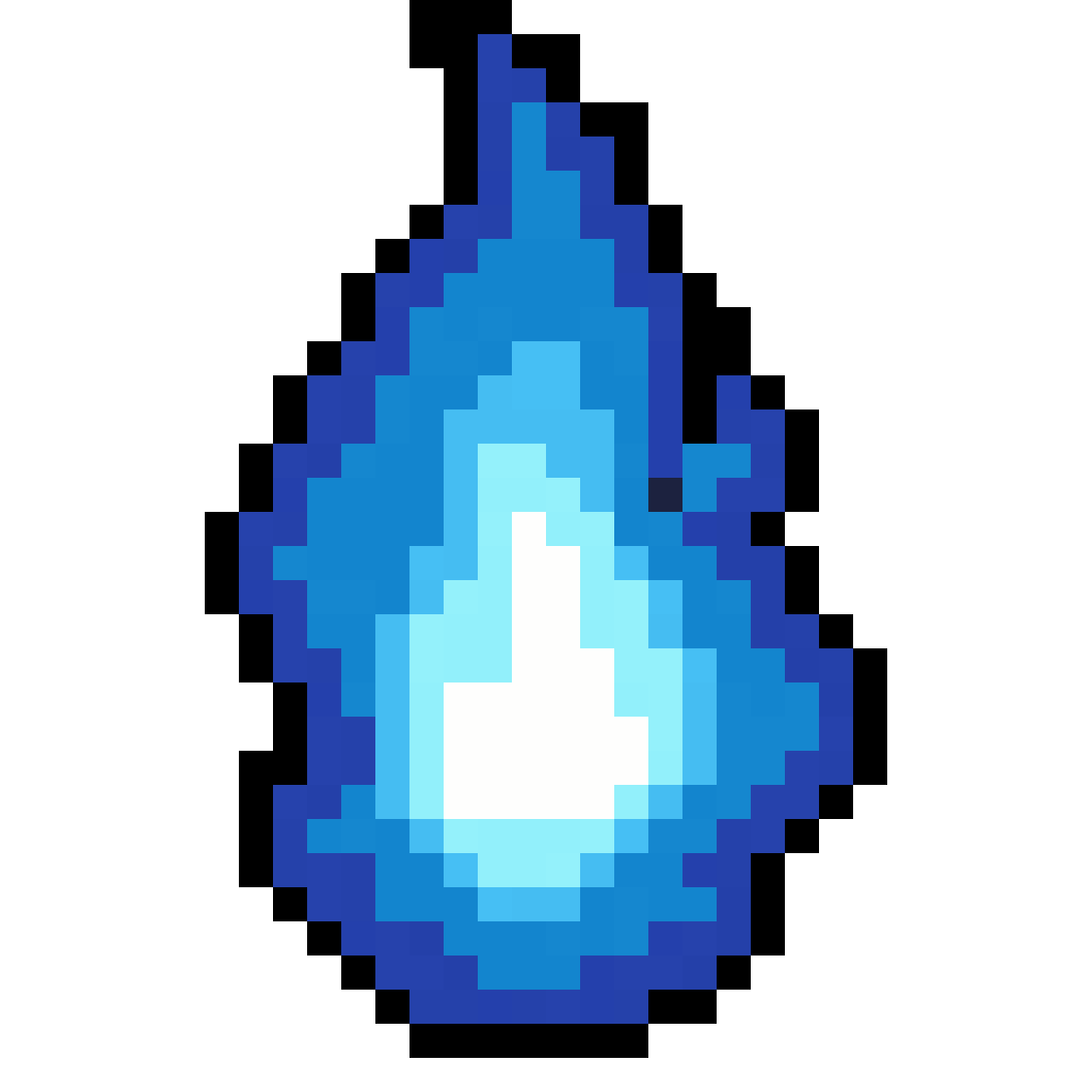 blue flame ball pixel art