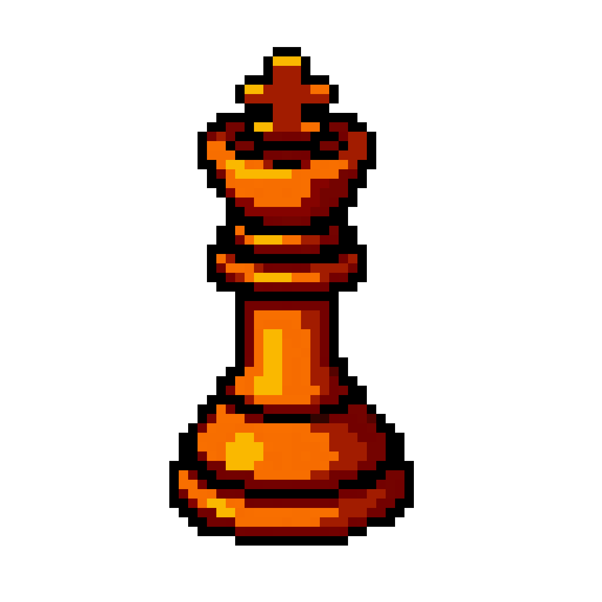 simplified chess king icon pixel art