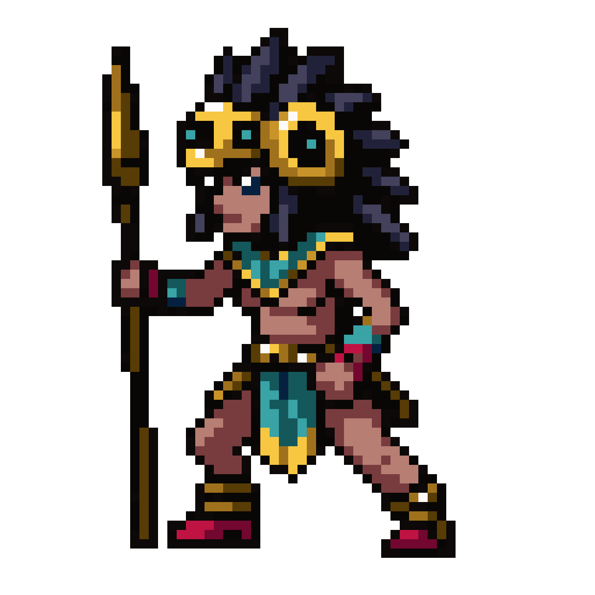 Ancient Nazca Guardian Rebel pixel art