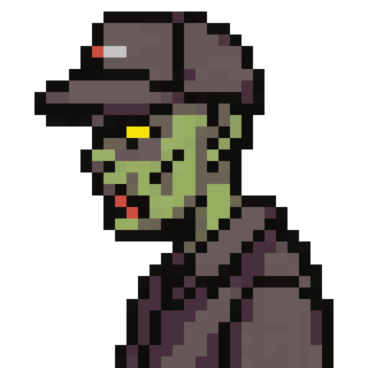 Zombie Security Guard pixel art
