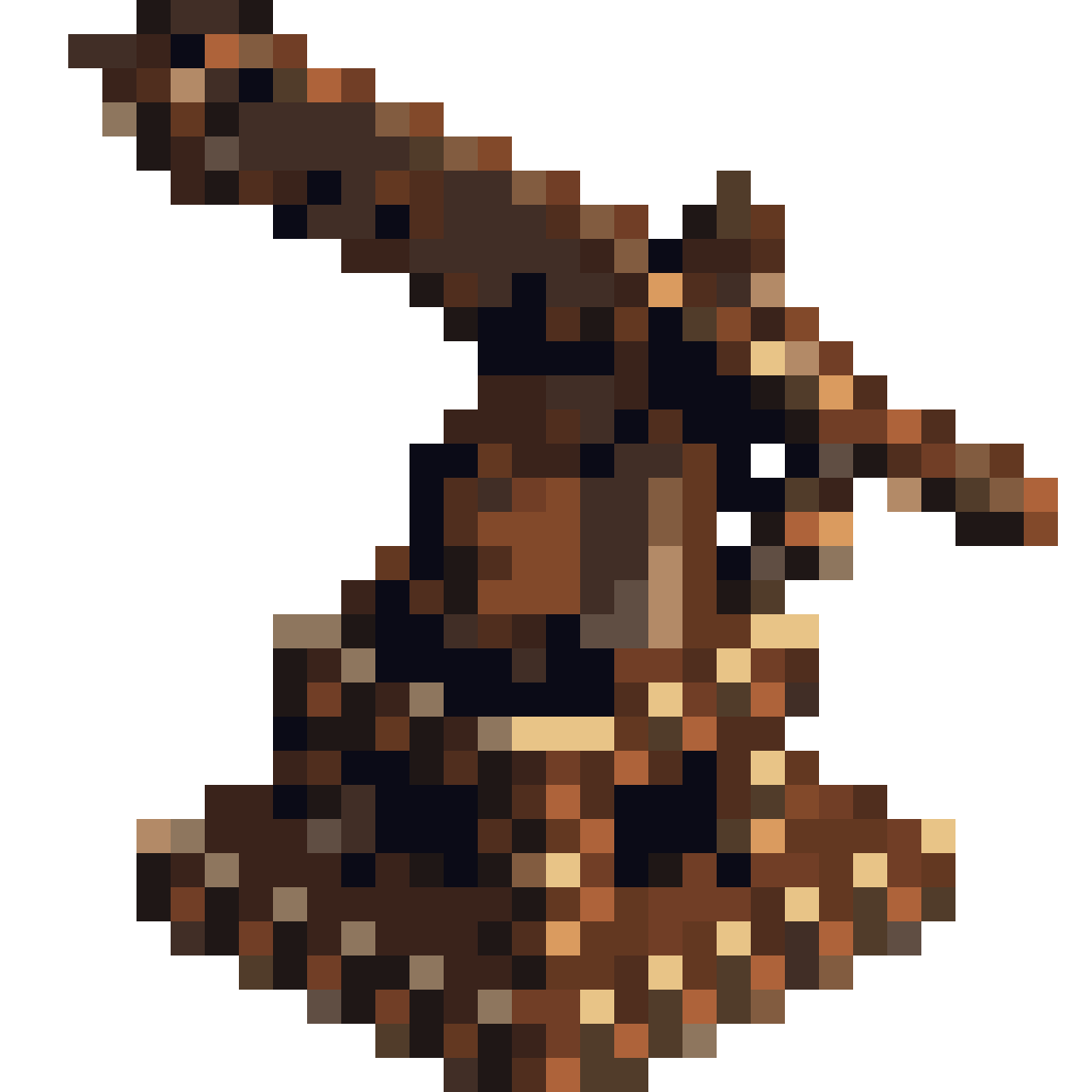wooden ballista tower with crossbow arms pixel art