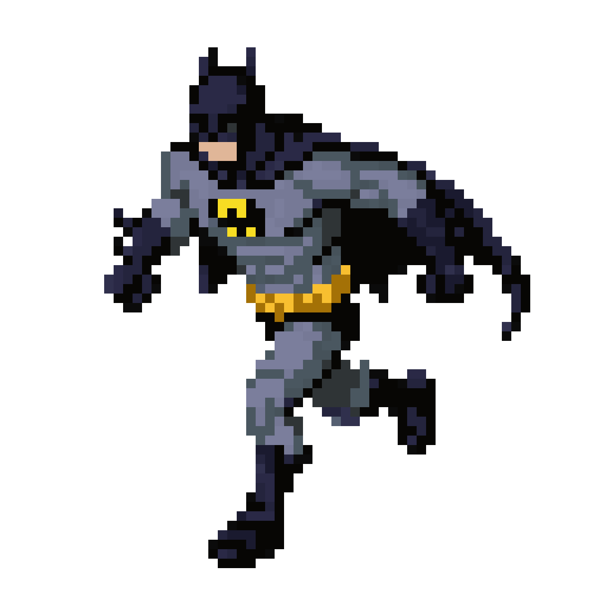 Batman Running pixel art