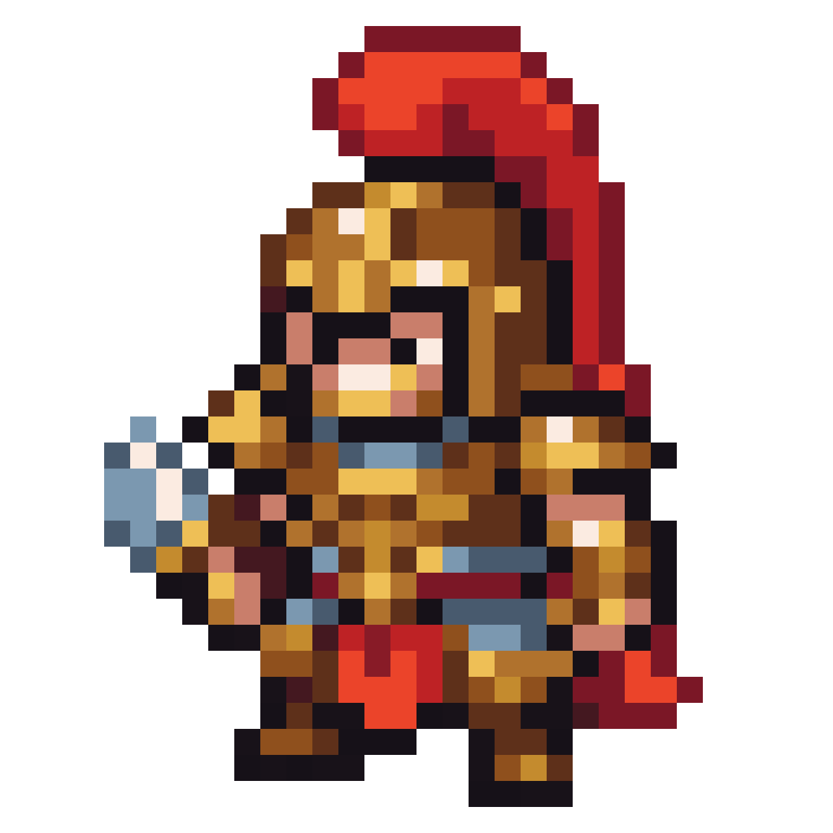 Top Down Gladiator Character pixel art