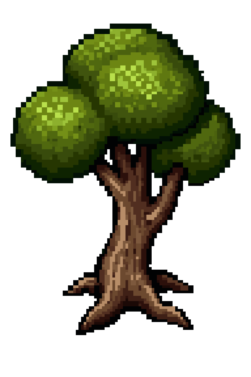 2D pixel art tree for RPG pixel art