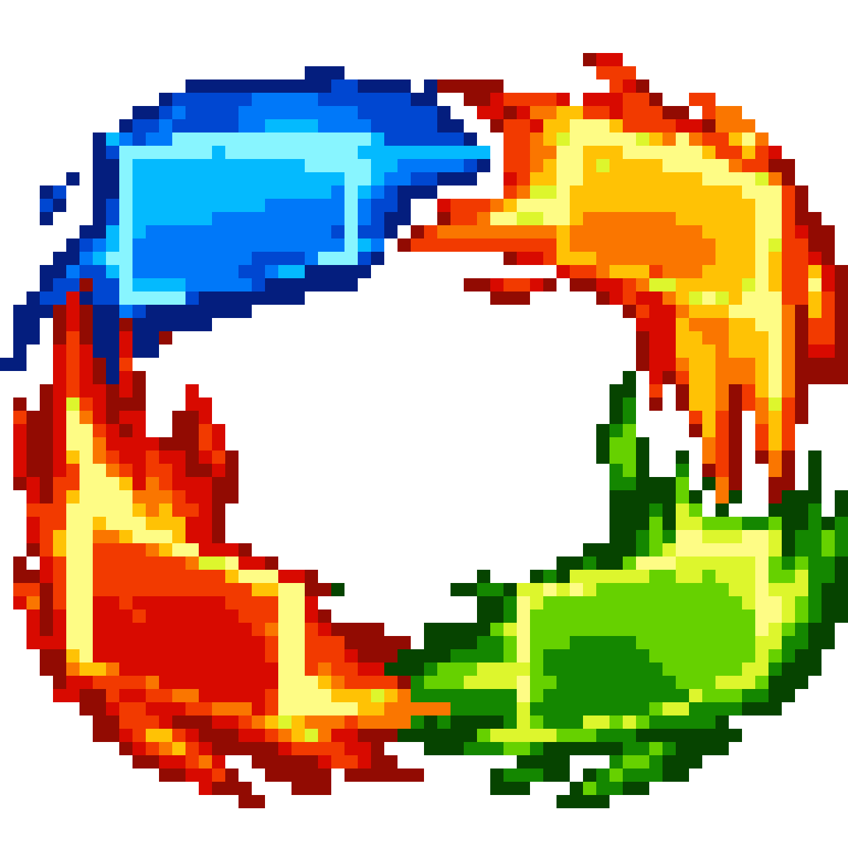 Shifting Logo Blocks Animation pixel art