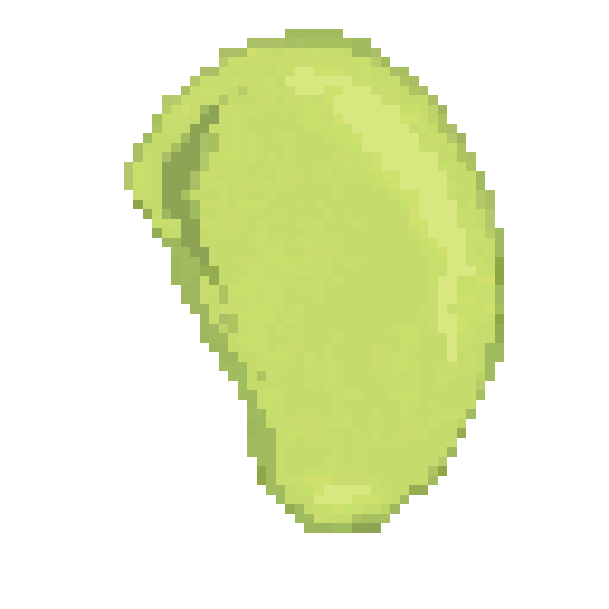 Bean with Black Outline pixel art
