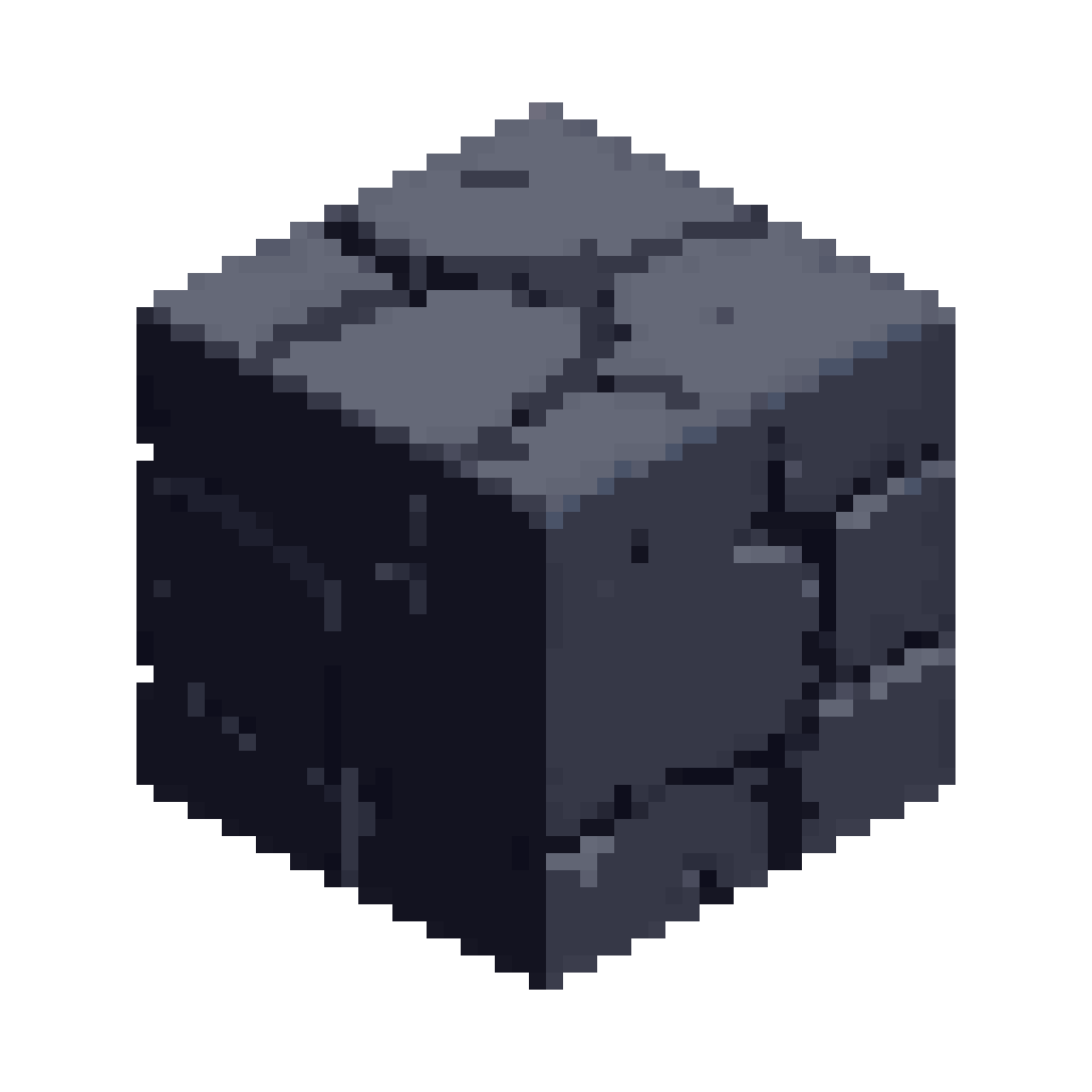 dark gray cube pixel art