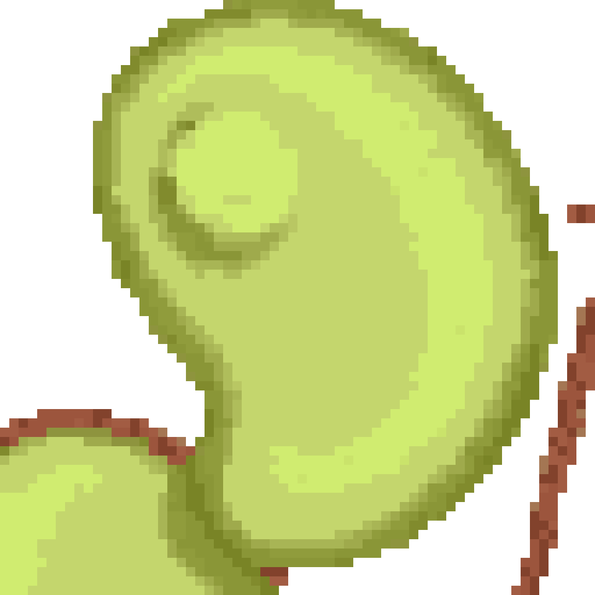 single green bean pixel art