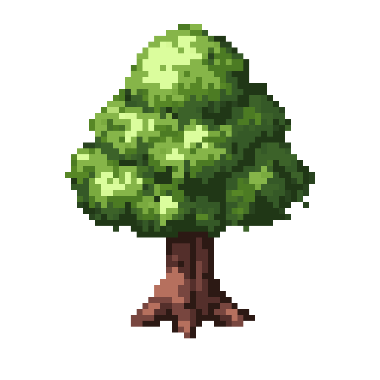 64x64 tree pixel art