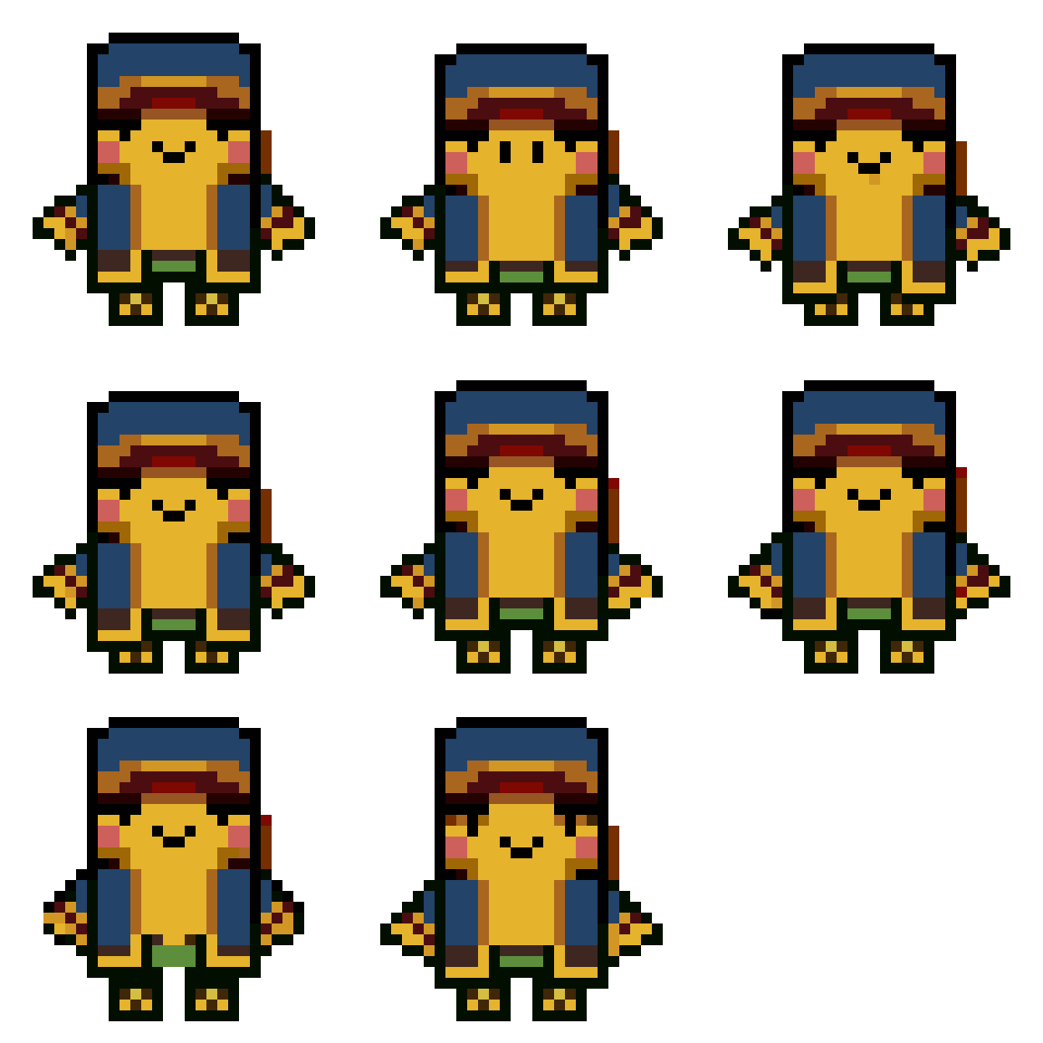 Cheerful Character Idle pixel art
