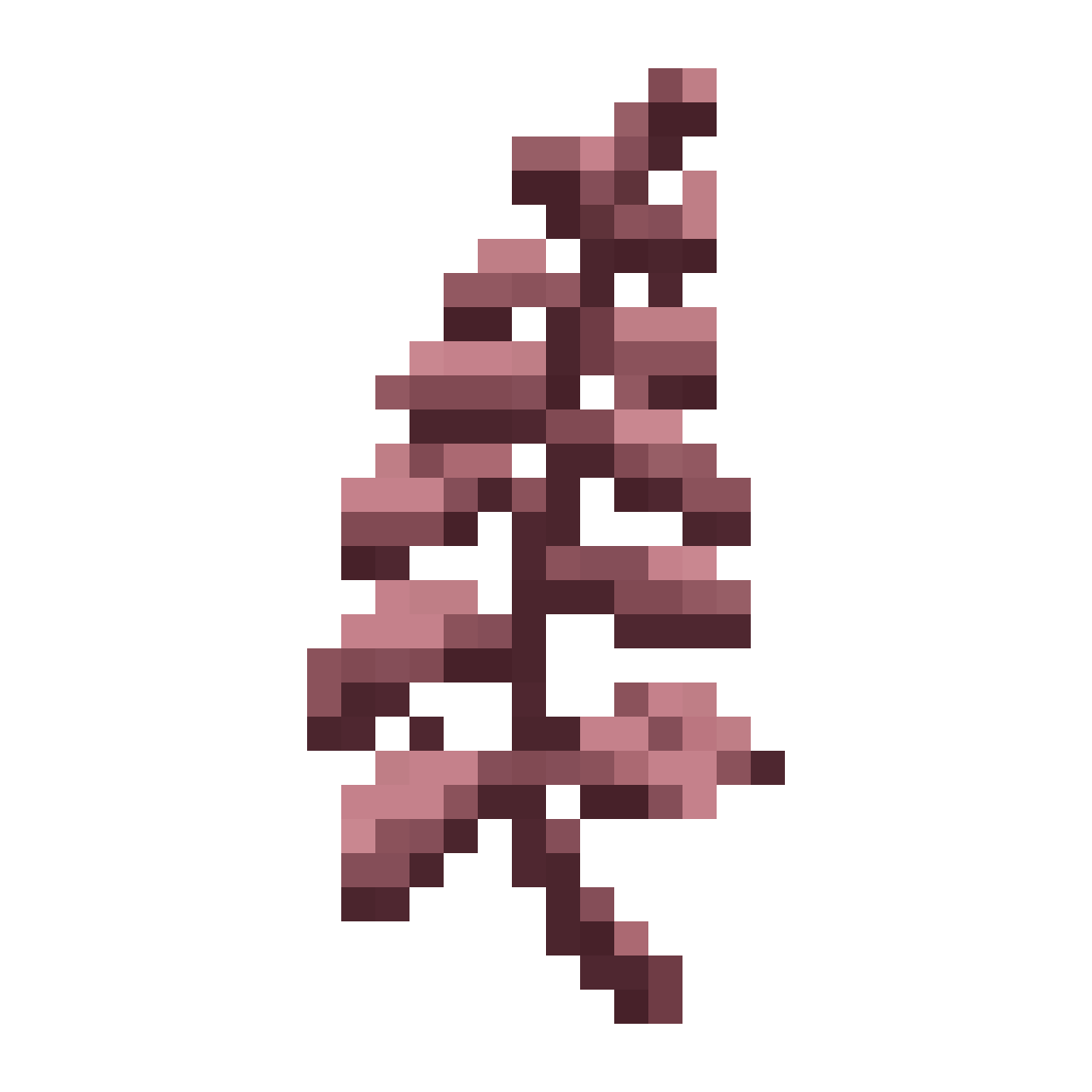 pale colored fern pixel art