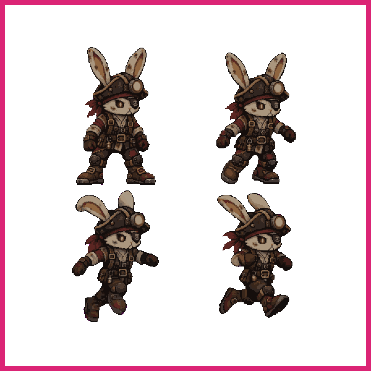 Pirate Rabbit Character Frame 1: Strong Contact