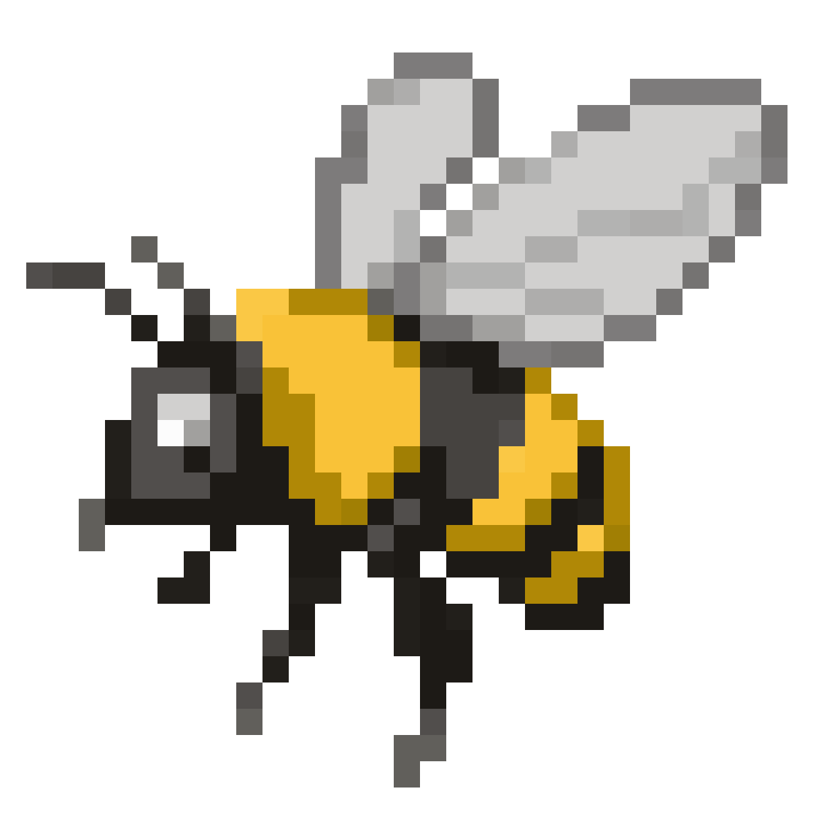 a bee pixel art