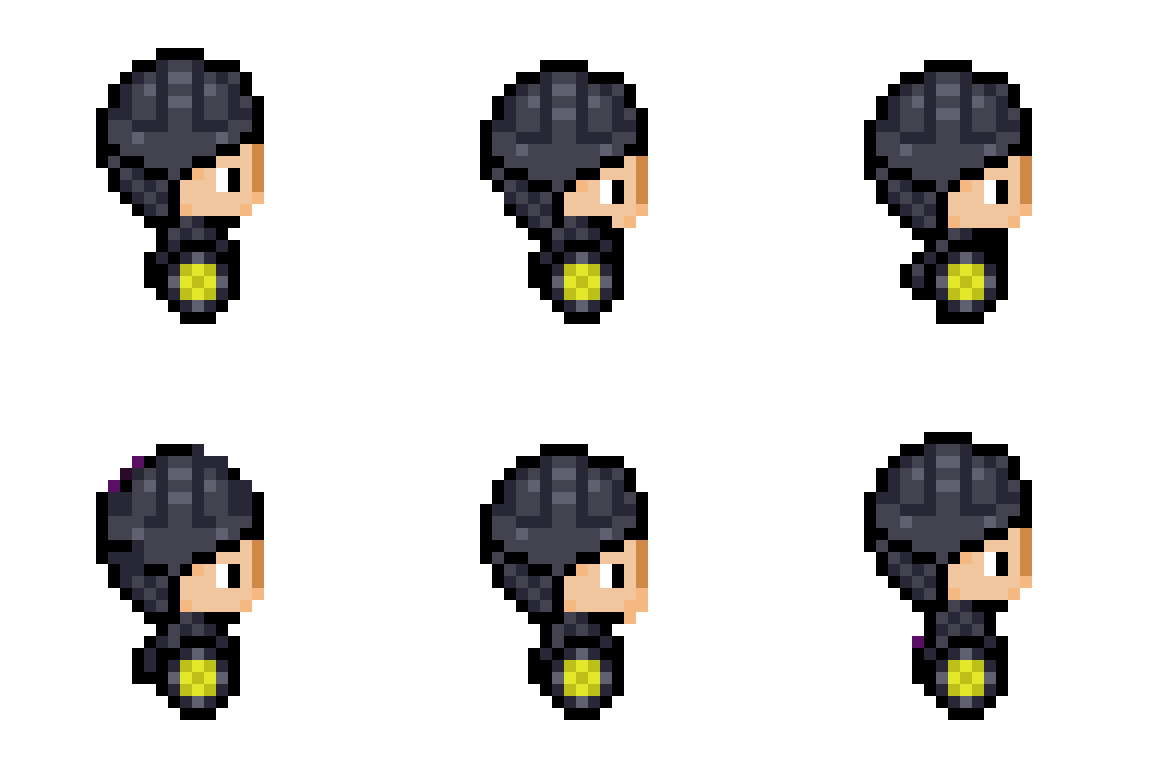 Dark-Clad Character Idle pixel art
