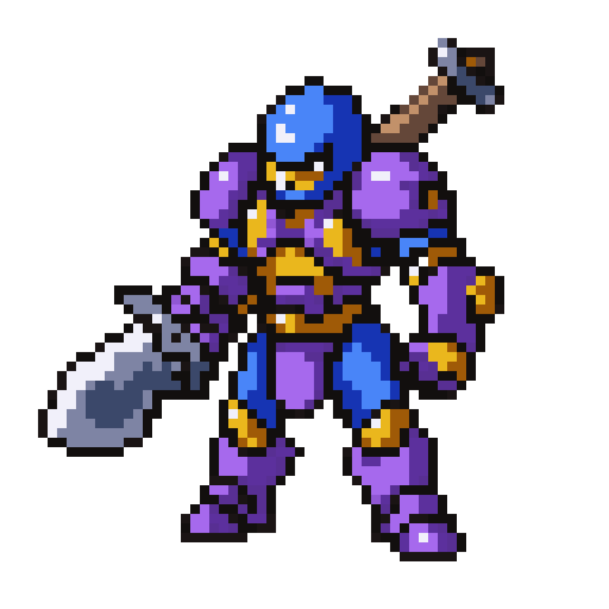 Brutal Humanoid Lymphocyte Cell pixel art