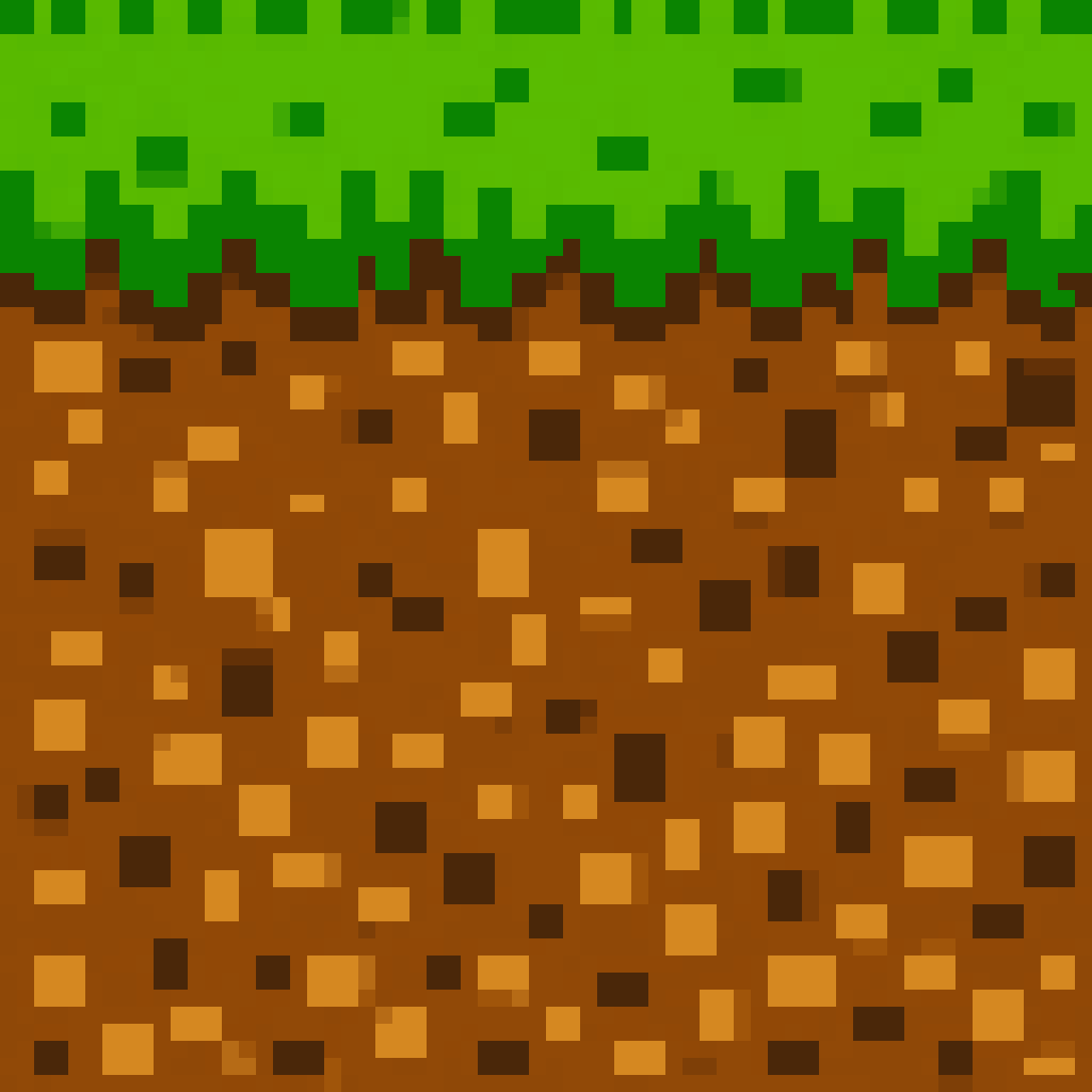 grass ground block with dirt base pixel art
