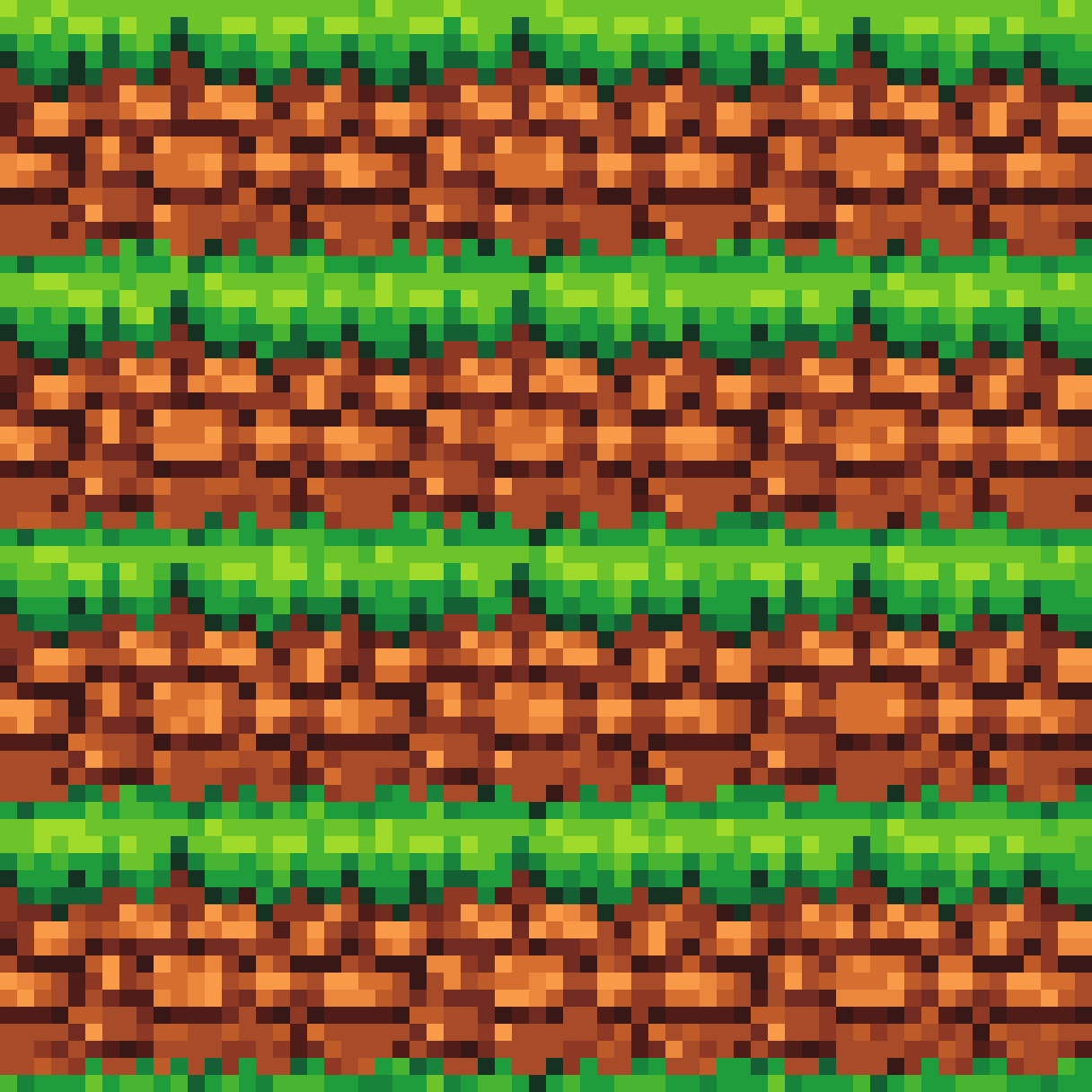 Bright Green Grass Ground Tile pixel art